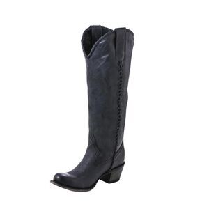 Lane Women's Plain Jane Charcoal Tall Western Boots EUC